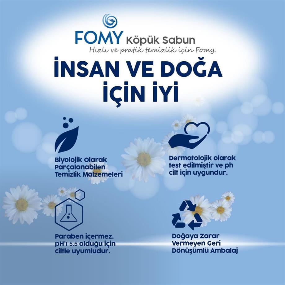 FOMY Classic Köpük Sabun 300 ml | pH 5.5 | Yumuşak ve Etkili Temizlik