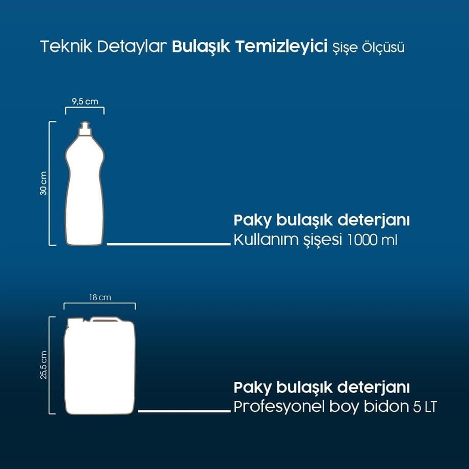 PAKY Elde Bulaşık Deterjanı Sarı 1000 ml – Güçlü Temizlik ve Hijyen, Pratik Push Pull Kapak