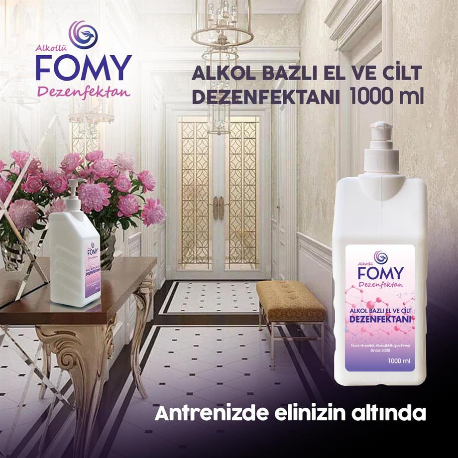 FOMY Alkollü El ve Cilt Dezenfektanı 5 L – Virüs ve Bakterilere Karşı %99,9 Etkili