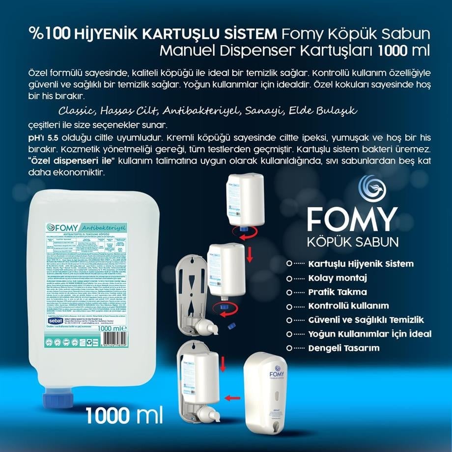 FOMY Antibakteriyel Köpük Sabun 1000 ml