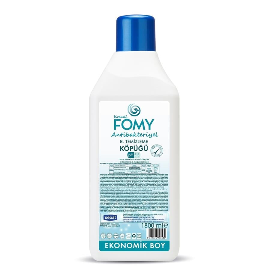 FOMY Antibakteriyel Köpük Sabun 1800 ml | pH 5.5 | Ekonomik ve Etkili Temizlik