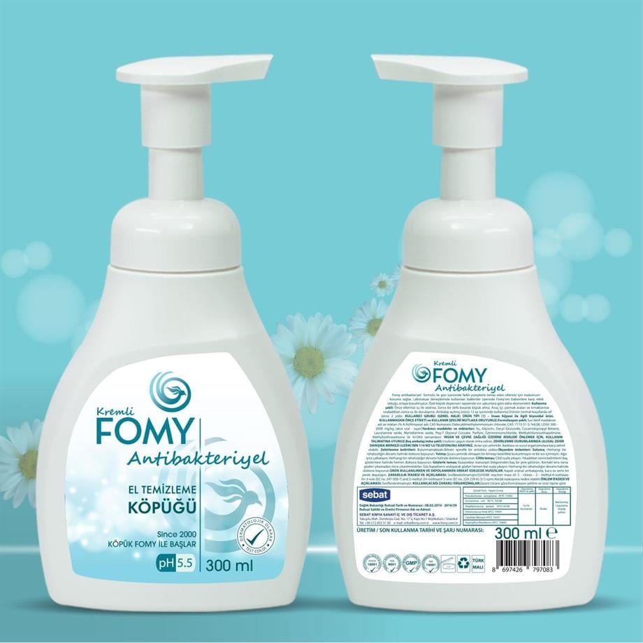 FOMY Antibakteriyel Köpük Sabun 300 ml 4’lü Set | pH 5.5 | Etkili ve Nazik Temizlik