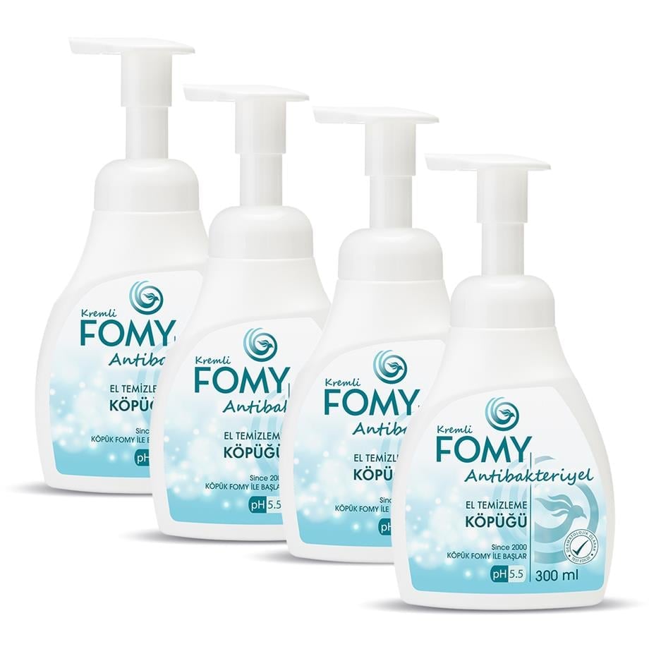 FOMY Antibakteriyel Köpük Sabun 300 ml 4’lü Set | pH 5.5 | Etkili ve Nazik Temizlik