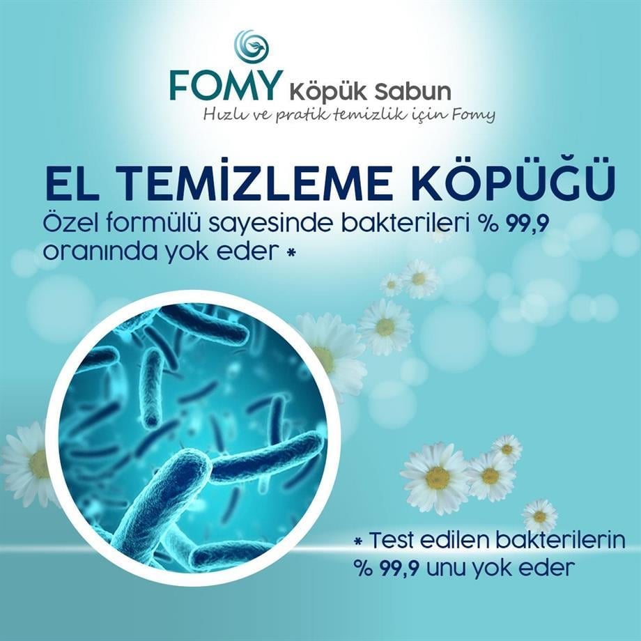 FOMY Antibakteriyel Köpük Sabun 900 ml x 12’li Koli | El, Yüz ve Vücut İçin | SLES, Triklosan, Paraben İçermez | pH 5.5