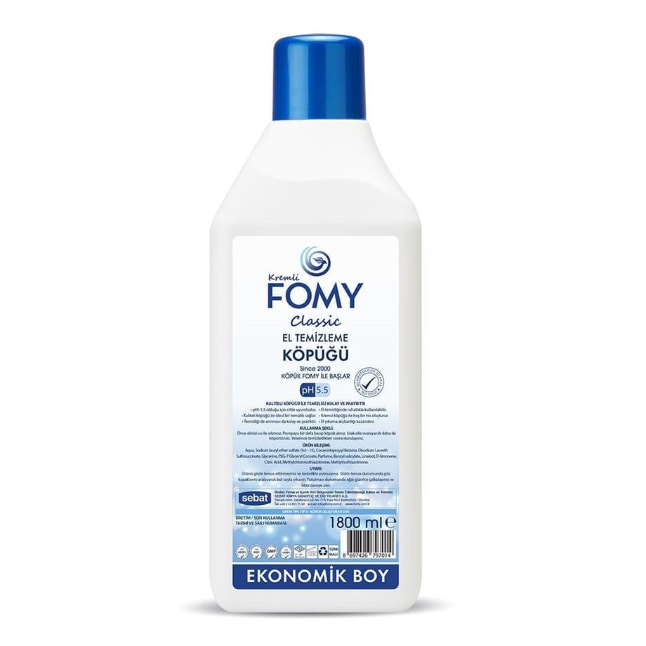 FOMY Classic Köpük Sabun 1800 ml | Cilt Dostu ve Ekonomik 6’lı Koli