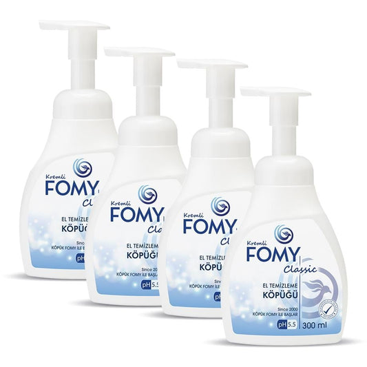 FOMY Classic Köpük Sabun 300 ml 4’lü Set | pH 5.5 | Yumuşak ve Etkili Temizlik