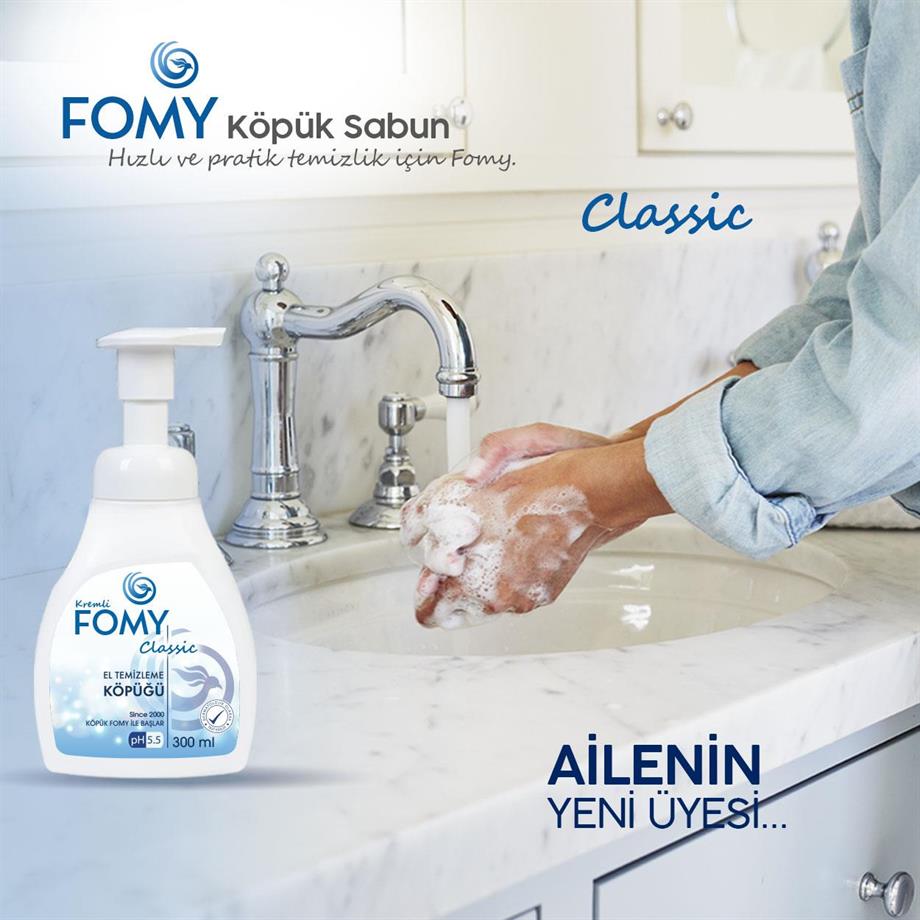FOMY Classic Köpük Sabun 300 ml | pH 5.5 | Yumuşak ve Etkili Temizlik