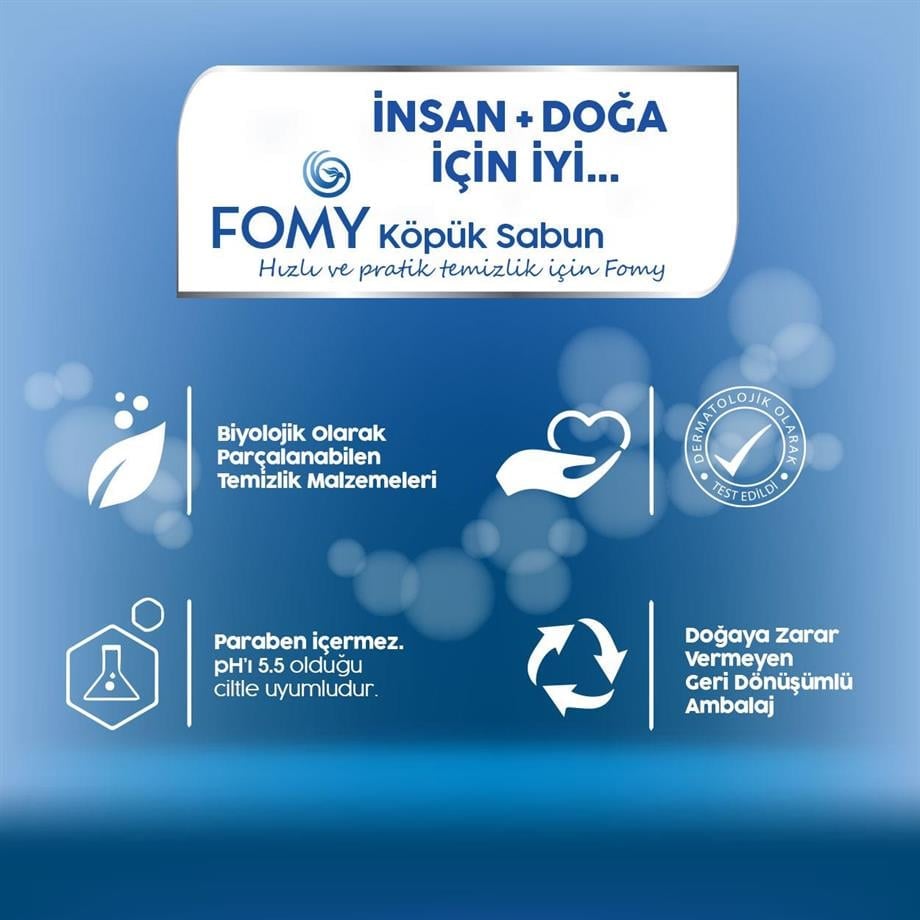 FOMY Classic Köpük Sabun 900 ml | pH 5.5 Cilt Dostu ve Hijyenik Kartuş Sistem