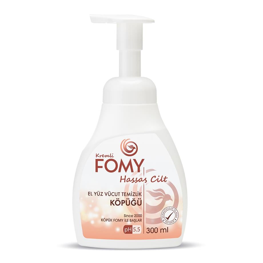 FOMY Hassas Cilt Köpük Sabun 300 ml | pH 5.5 | El, Yüz ve Vücut İçin Nazik Temizlik