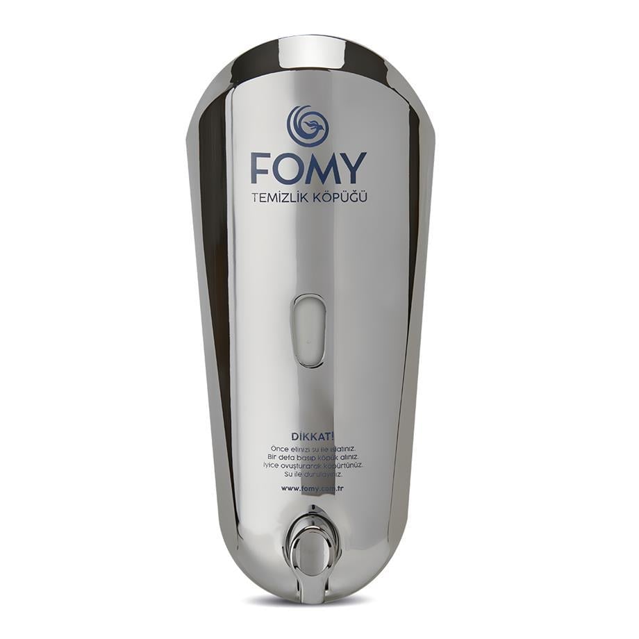 FOMY Köpük Sabun Krom Dispenser 1000 ml | Şık ve Dayanıklı Manuel Sabunluk 10’lu Koli