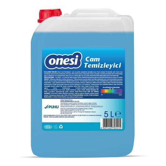 ONESİ Cam Temizleme Deterjanı 5L – Leke Bırakmayan, Ekonomik ve Parlak Temizlik