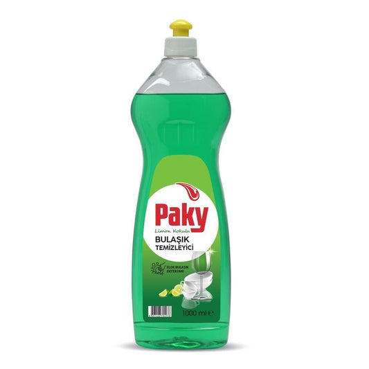PAKY Elde Bulaşık Deterjanı Yeşil 1000 ml – Derinlemesine Temizlik ve Hijyen, Pratik Push Pull Kapak